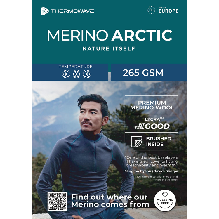 Majica Thermowave MERINO ARCTIC LONG SS WITH 1/2 ZIPPER GSM 265
