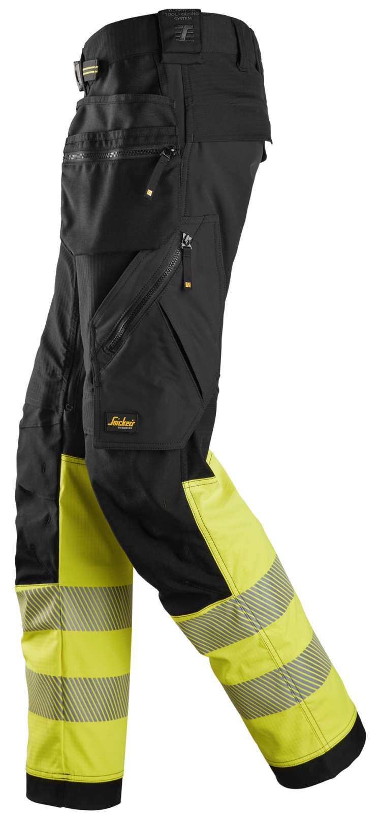 Hlače High-Vis Class 1, Stretch Work Trousers Holster Pockets